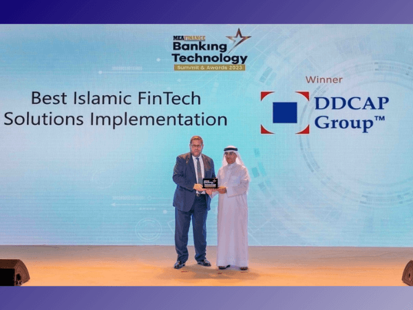 Dubai, United Arab Emirates – DDCAP Group™ awarded “Best Islamic FinTech Solutions Implementation” at the MEA Finance Banking Technology Summit 2023